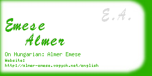 emese almer business card